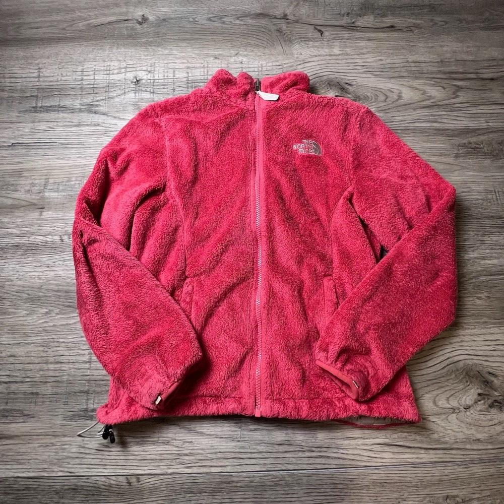 The North Face Osito‎ Fleece Jacket Womens Small Pink Full Zip Soft Fuzzy Coat